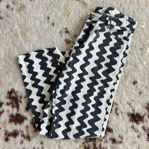 Cider Black & White Wave-Print Straight-Leg Jeans